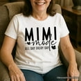 thumbnail image 2 of Mimi Mode T-Shirt, All Day Every Day White and Black Tee Gift for Grandma, 2 of 8