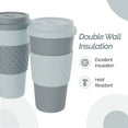 thumbnail image 3 of Copco Acadia Travel Mug, Set of 2 - Aqua & Gray, Aqua/Gray, 3 of 7