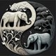 thumbnail image 1 of Pintura de diamante 5D DIY Kit de elefante de taladro cuadrado completo decoración del hogar arte artesanal Hugtrwg Para estrenar, 1 of 9