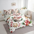 thumbnail image 3 of Castle Fairy Teens Gingerbread Man 7pcs Bedding Comforter Set,Candy Cane Queen Bedding Sets Super Cozy,Festival Xmas Queen Sheet Sets,Microfiber Bedroom Decor, 3 of 8