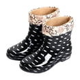 thumbnail image 3 of Mid-Calf Water Shoes for Women Round Toe Slip-on Waterproof PVC Lined Rain Boots for Outdoor Daily Walks, 3 of 8