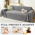 thumbnail image 4 of WETRBWEH Couch Cover for Dogs Pet Friendly, Machine Washable Couch Covers, Non Slip Sofa Cover, Couch Blanket with Tassel Pet Cushion Cover, 71"x102", Dark Grey, 4 of 8