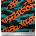 thumbnail image 3 of Soimoi Green Rayon Fabric Leopard & Wild Animal Skin Decor Fabric Printed BTY 56 Inch Wide, 3 of 3