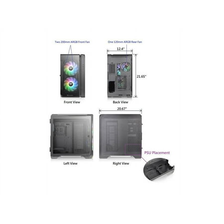 Thermaltake - View 51 Tempered Glass ARGB Full Tower Case - Black