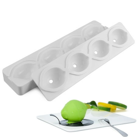 

Elenxs 4-Cavity Silicone Chocolate Mousse Mold Non-Stick Lemon-Shaped 3D Cake Decorating DIY Mold