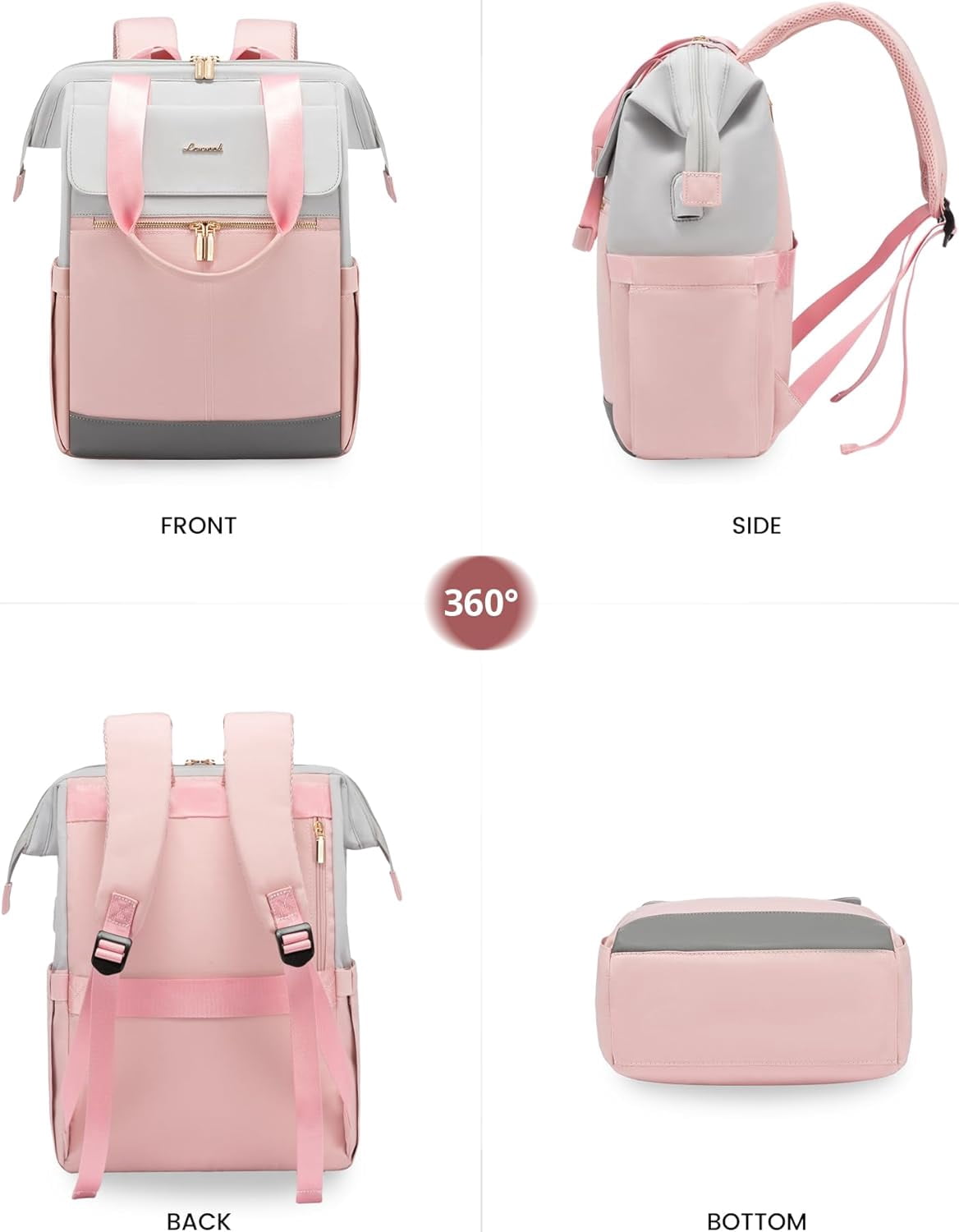 Lovevook Laptop Backpack for Women 15.6 inch, Fashion Women Laptop Work Bag,Teacher Nurse Backpack Purse