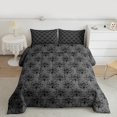 thumbnail image 2 of Manfei Cartoon Romantic Rose Bedding Comforter Set, Black Grey Twin Comforter Sets, Vintage Flower Floral Reversible Bedding Set, Ultra Soft Home Decor, 2pcs, 2 of 8
