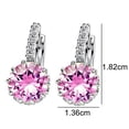 thumbnail image 7 of Ayyufe Women Round Cubic Zirconia Inlaid Huggie Hoop Earings Piercing, 7 of 7