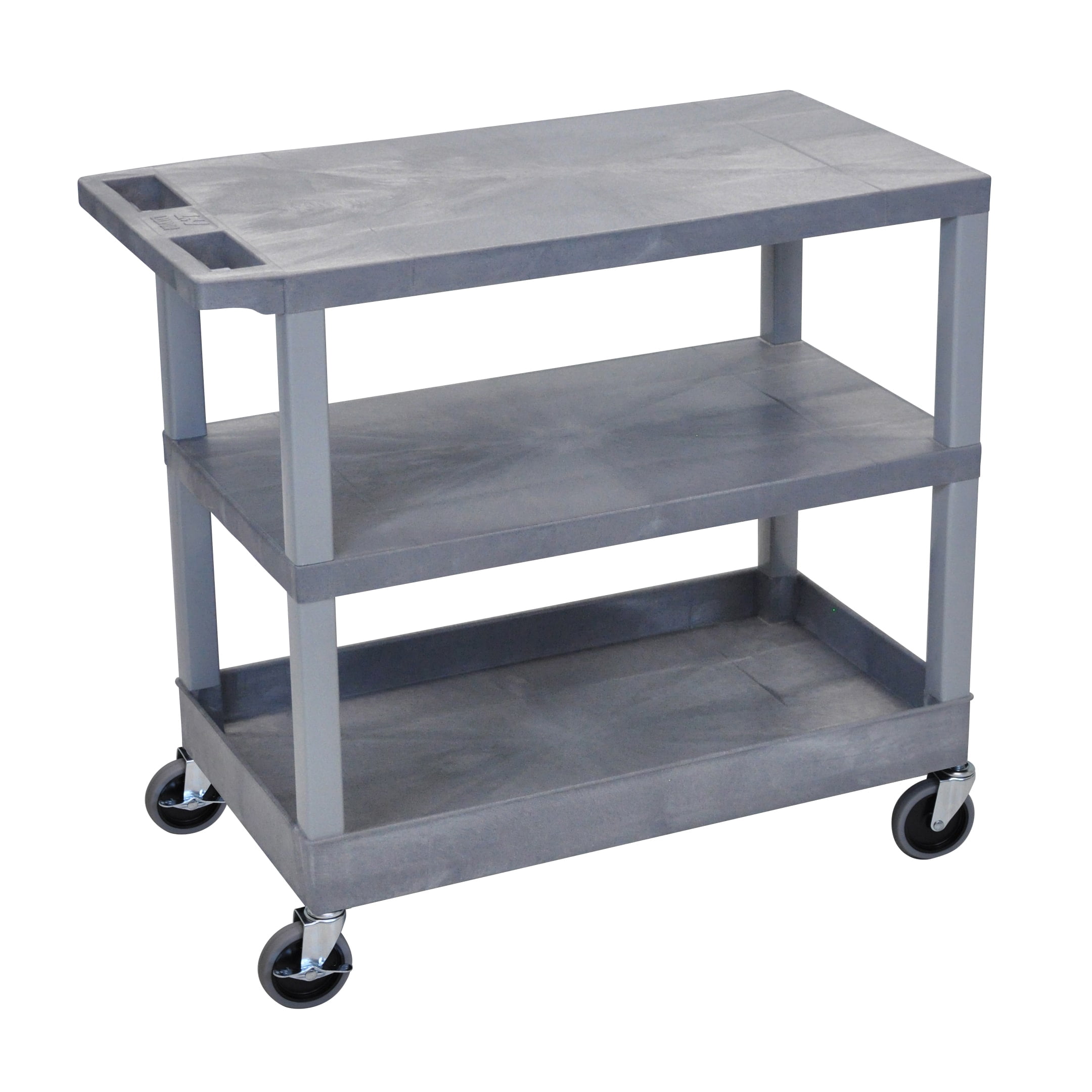 Gray Luxor 18x32 Cart 2 Flat/1 Tub Shelves