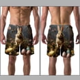 thumbnail image 3 of luoweisi Men's Beach Shorts Quick Dry Swim Trunks with Mesh Lining Easter Rabbit L, 3 of 5