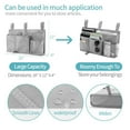 thumbnail image 6 of Gogcaro Bedside Caddy Bunk Bed Organizer Bedside Storage Organizer Hanging Bed Organizer Storage Bag Pocket for Bunk, Hospital Beds, College Dorm Rooms, Baby Bed Rails, Camp 8 Pockets (Grey), 6 of 7