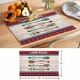 thumbnail image 6 of Lake Rules Placemats Set&nbsp;of&nbsp;2 Summer Quant Star Stripes Wood Grain Farmhouse Heat Insulation Washable Place Mats, Non-Slip Table Mats for Dining Table Party Kitchen Decor,13x19 Inch, 6 of 9