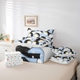 thumbnail image 6 of jejeloiu Cute Cartoon Penguin 7-Piece Twin Bedding Sets,Ntarctic Wild Animal Bedding Comforter Set,White Blue Black Sheet Sets For Girls Boys,Microfiber Bedroom Decor Reversible, 6 of 8