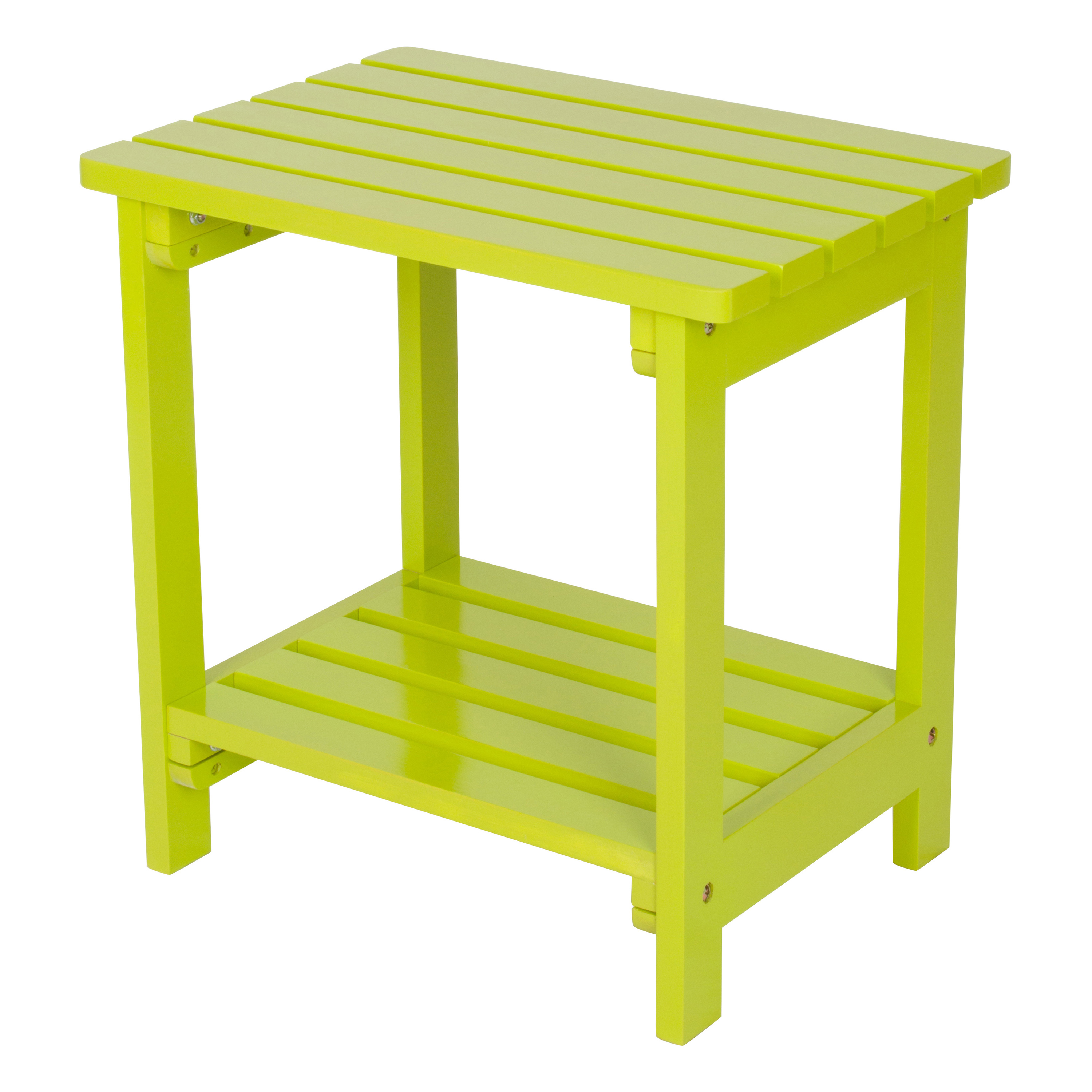 Shine Company Rectangular Side Table Lime Green