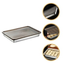 GOOHOCHY  Dumpling Box Food Storage Container Keeper Large Fridge Dark Brown