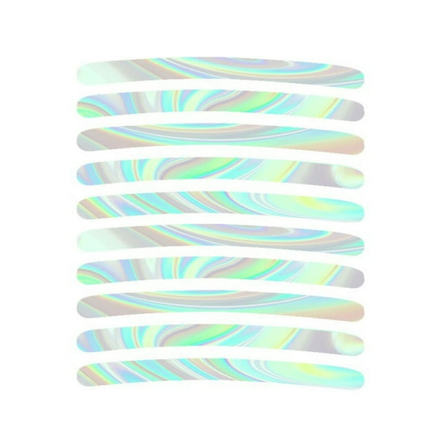 HEVIRGO 10/20/40Pcs Car Wheel Decals Daytime Rainbow Effect Glow in Dark Reflective Strip Universal Tire Warning Safety Decals Electric Bike Motorcycle Wheel Rim Luminous Stickers Car Decoration