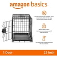 Foldable Metal Wire Dog Crate, Single Door 22Inch with Removable Tray