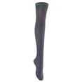 thumbnail image 4 of Lovely Annie Big Girl's Women's 5 Pairs Over Knee High Thigh High Cotton Boot Socks Size 6-9(Black, Coffee, Dark Grey, Khaki, White) 5c1, 4 of 4