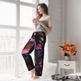 thumbnail image 5 of Salouo Glowing Leaf Bird Print Women's Pajama Pants Casual Loose Sweatpants PJs Flowy Pants Drawstring Palazzo for Women Wide Leg Pants Lounge Pajama -Small, 5 of 8