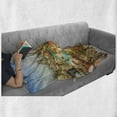 thumbnail image 6 of Travel Soft Flannel Fleece Blanket, Panorama of Havana City Vedado District in Cuba Old Colorful Houses Historic Place, Cozy Plush for Indoor and Outdoor Use, 50" x 70", Multicolor, by Ambesonne, 6 of 6