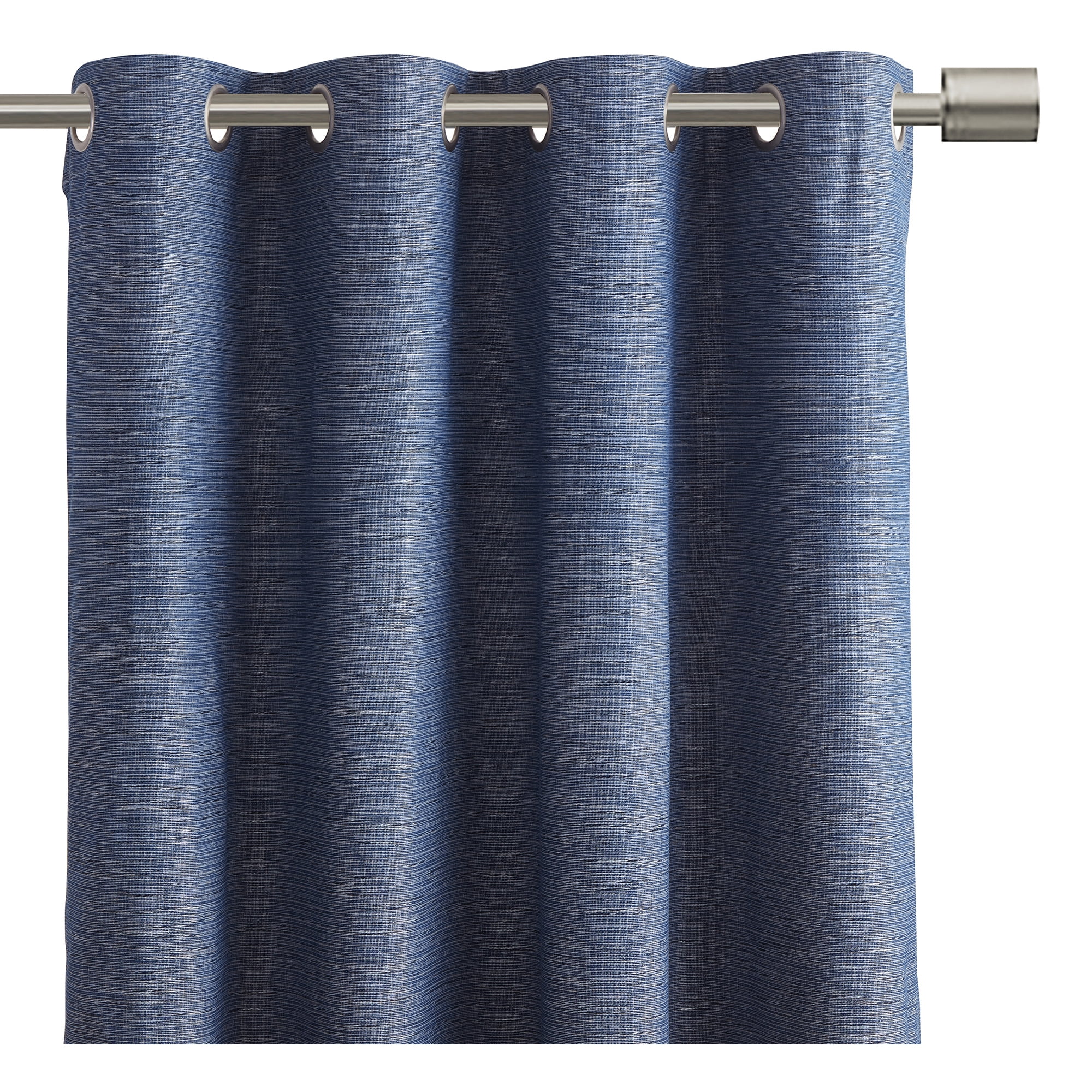 Eclipse Auden Traditional Blue Grommet Blackout Single Curtain Panel, 52" x 63"
