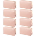 thumbnail image 1 of Bolsa de maquillaje Dunzy de piel sintética impermeable para cosméticos, color rosa, 1 of 7