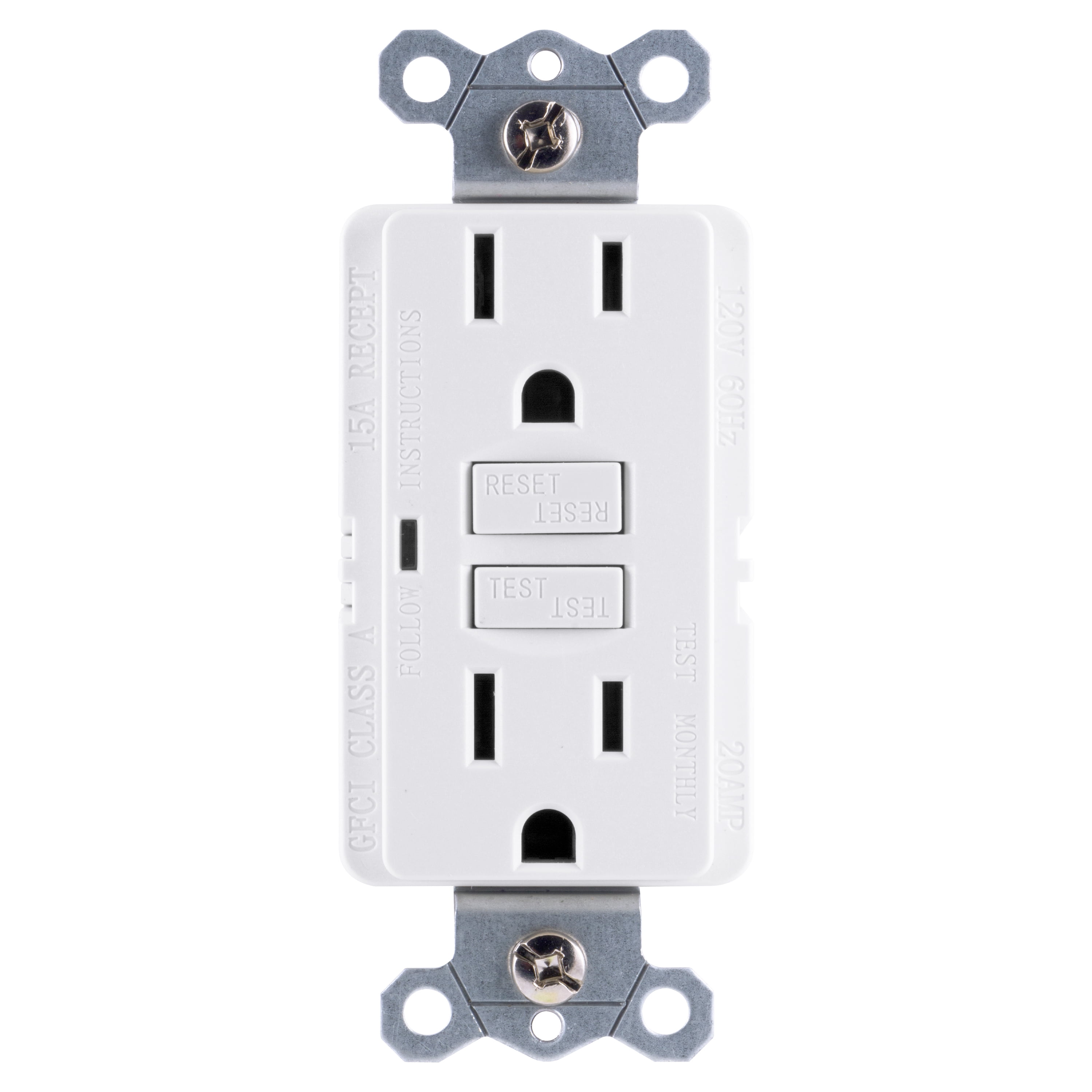Receptacle Outlet TAMPER RESISTANT TR WR WHITE UL GFCI GFCI 15 AMP GFI 10PACK 