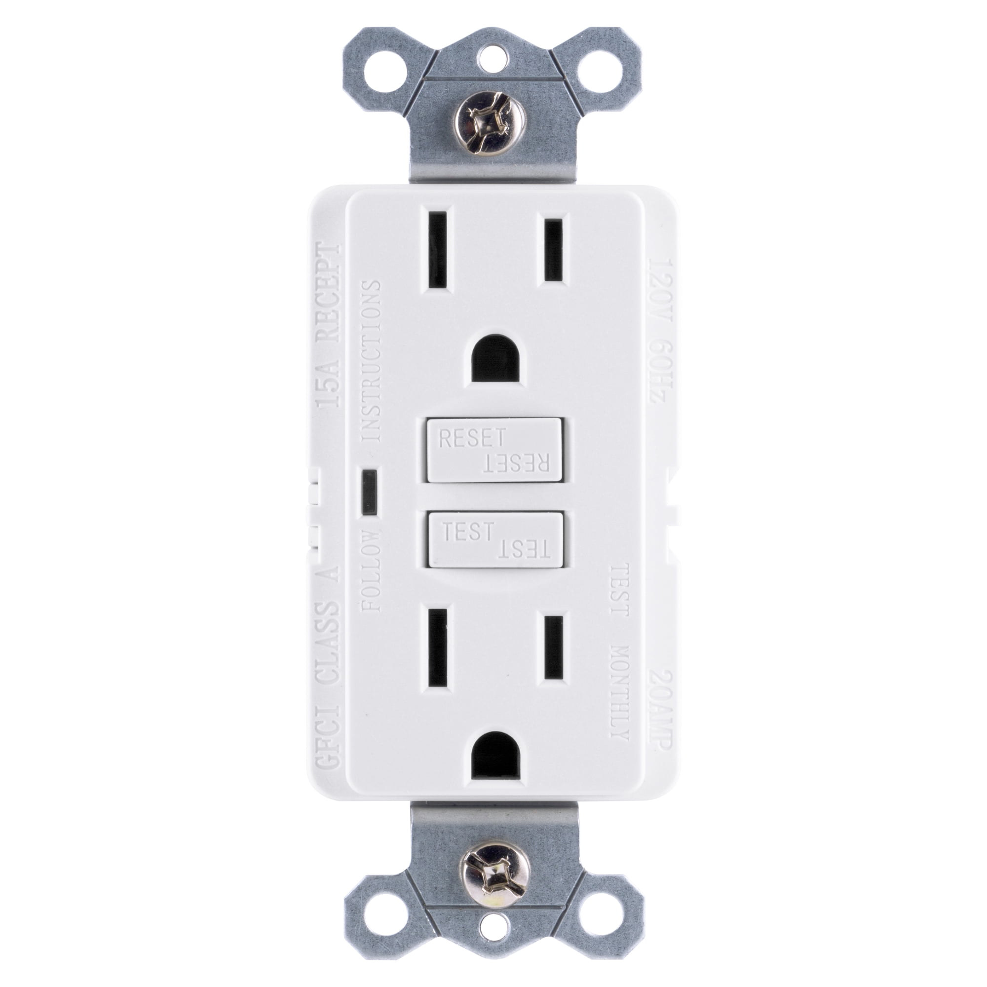 GE 15A GFCI Outlet, White – 32073