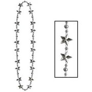 Silver Star Bead Beaded Party Celebration Favor Necklace Costume Accessory