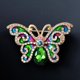 thumbnail image 3 of insignia de lujo del sombrero del vestido de joyería de broche del perno del colr de del diamante artificial del rhinestone Sunnimix Broches de mariposa del encanto, 3 of 8