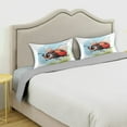 thumbnail image 5 of JSTEL Cute Lady Bug Cartoon Satin Pillowcase King Size Pillow Cases Envelope Closure Bed Pillow Cover, 20 x 40 inch, 5 of 9