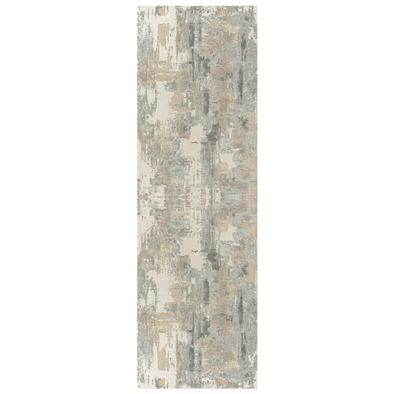Ox Bay Dallas 4' x 6' Beige Abstract Premium Ultra-Soft Indoor Area Rug