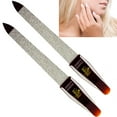 thumbnail image 1 of Camila Solingen CS16 Paquete de 2 limas de uñas profesionales de metal de zafiro puntiagudas para el cuidado de las uñas de las manos y los pies, 3,5 pulgadas. Fino grueso de doble cara para manicura/, 1 of 5