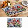 thumbnail image 6 of Red Blue Flower Placemats Set of 12 Patriotic Poppy Bird Stars Stripes Flag Place Mats Indoor Wipeable Table Mats Washable Cloth Dining Table Placemats for Kitchen Holiday Party Home Decor 13x19 Inch, 6 of 9