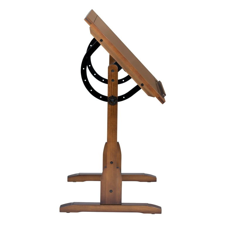 Taburete Studio Designs Retro - Madera Roble Rústico, Altura Ajustable Neumática 19-26 Pulgadas, Base Ancha Estable