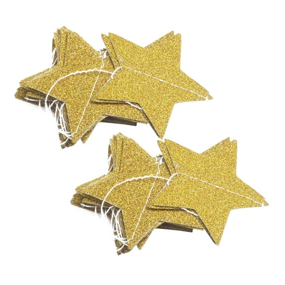 ROSENICE Golden Star Garland for Party Decoration Made of Paper 2M Long 10cm Wide