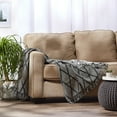 thumbnail image 3 of Gray and White Diamond Patterned Rectangular Cotton Decorative Throw 50" x 60", 3 of 3