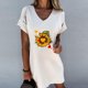 thumbnail image 2 of Vestido de falda corta con estampado de manga corta y cuello en V de moda sexy para mujer Pompotops ghjkhdj17225, 2 of 5