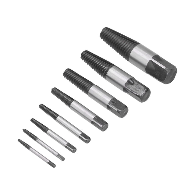 Juego de extractores de tornillos rotos de 8 piezas Juego de extractores de tornillos dañados de acero al carbono Juego de removedores de tuberías de agua con estuche de ANGGREK Otros