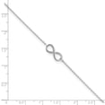 thumbnail image 2 of Auriga Fine Jewelry 10K White Gold Infinity Anklet 9inch for Women, 2 of 6