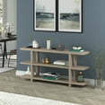thumbnail image 4 of Evelyn&Zoe Acosta 64" Wide Rectangular Console Table, Antiqued Gray Oak, 4 of 8