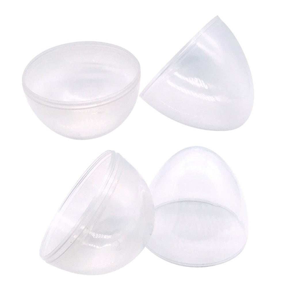 5 Pack 4.7 Inch Clear Plastic Easter Eggs, Large Transparent Empty Fillable Eggs for DIY Decor, Bulk Surprise Eggs for Easter Basket Stuffers Party Favors