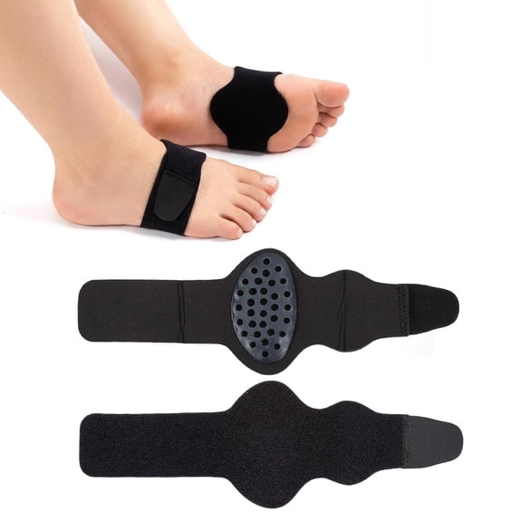 RUIFUU 2Pairs Arch Support Compression Sleeves, Adjustable Plantar Fasciitis Brace with Gel Pads for Flat Feet Relief, Men and Women, Universal Fit