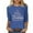 Blue, variant on Npasoilc Christmas Sweatshirt for Women Christmas 3/4 Sleeve Fall Tunic Blouse Tops Pullover Sweatshirt