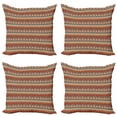 thumbnail image 1 of Ambesonne Colorful Throw Pillow Cover 4 Pack, Aztec Birds Arrows, 18", Multicolor, 1 of 2