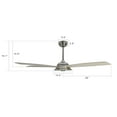 thumbnail image 3 of 52 inch 5 Baldes Smart Indoor Ceiling Fan with Dimmable LED Light Kit & Remote, 3 of 9
