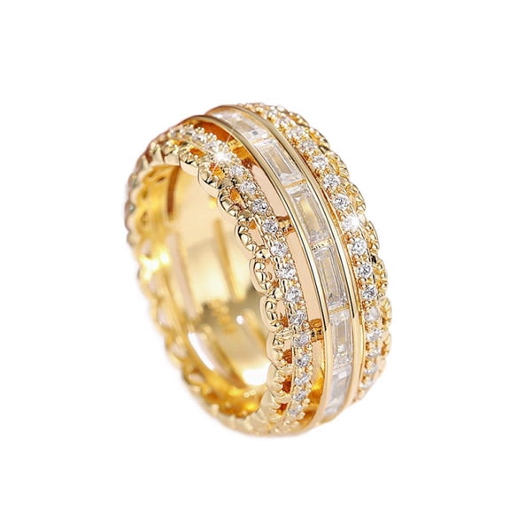 APIPEE Classic Anniversary Bridal Gift for Wife For Her Lightweight Comfortable Fit CZ AAA Zircon Ring Elegant Gift Comes in Elegant Box