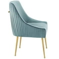 thumbnail image 6 of Modway Discern 19" Pleated Back Performance Velvet Dining Chair in Light Blue, 6 of 6