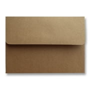 Shipped Free 100 Kraft Grocery Bag Brown 70lb A2 Envelopes (4-3/8" X 5-3/4") for 4-1/8" X 5-1/2" Enclosures Mini Shower Wedding Invitation Announcement Response Cards from The Envelope Gallery