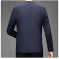 thumbnail image 3 of Men's Slim Fit Blazer Jacket Summer Lightweight Sport Coat 2 Button Casual Fashion Long Sleeve Pocket Notch Lapel Navy Medium, 3 of 4